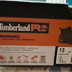 Timberland PRO Endurance Black Steel Toe Boots size 13 WIDE